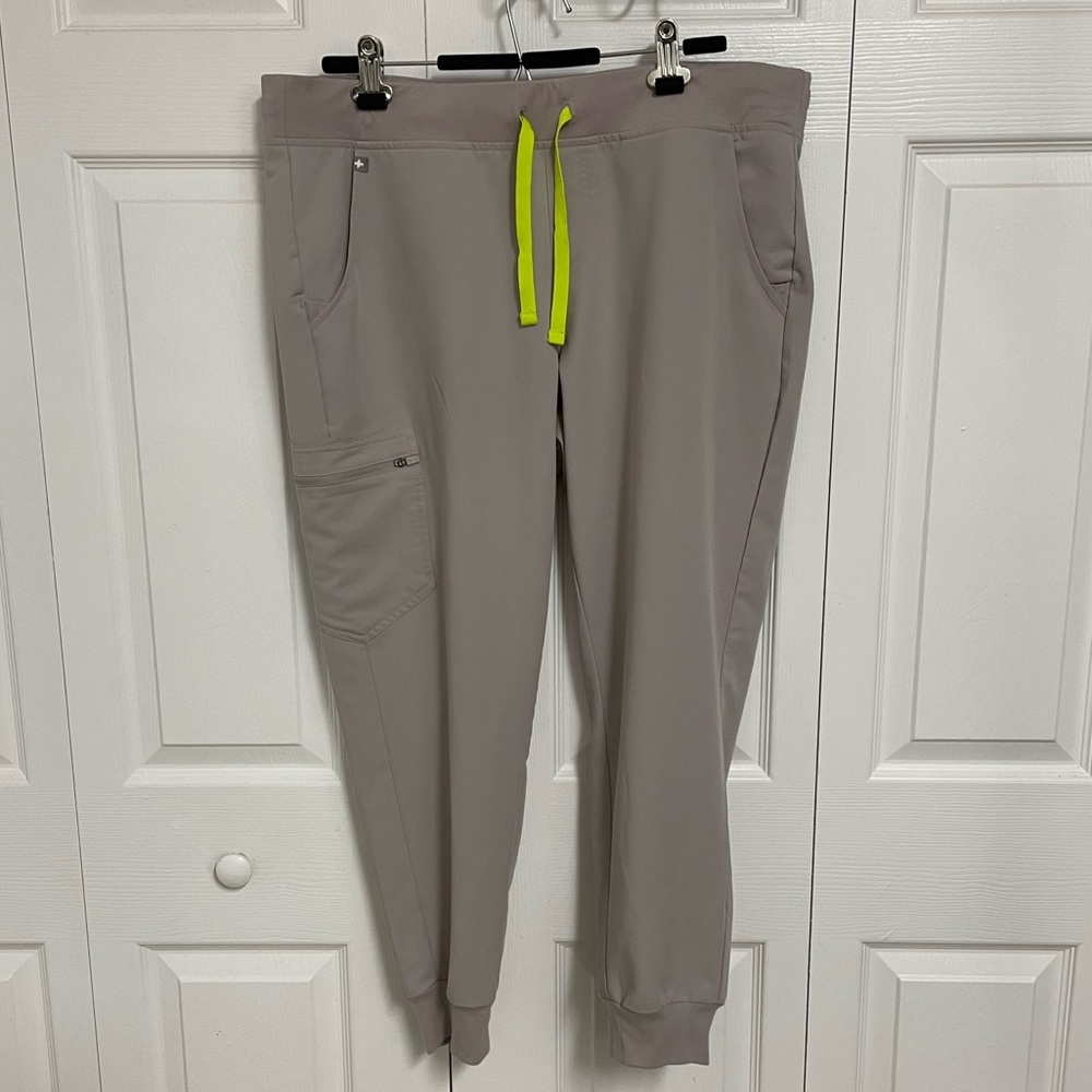 Figs Scrub Pants Women XLarge Technical Collection Gray Jogger High Rise